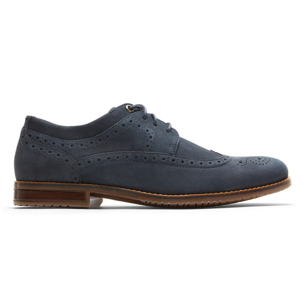 ロック ポート ビジネス シューズ メンズ ネイビー - Style Purpose 3 Wingtip - TZW837591